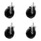 Service Caster 5'' Phenolic Swivel 7/16'' Grip Ring Stem Caster with Total Lock Brake, 4PK SCC-GR20S514-PHS-716138-4 - alternate 1